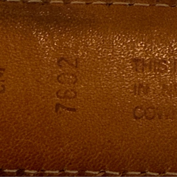Coach Cowhide Leather Solid Brass Square Buckle Dark Brown Belt #7602 Sz‎ 38 EUC - Picture 8 of 12